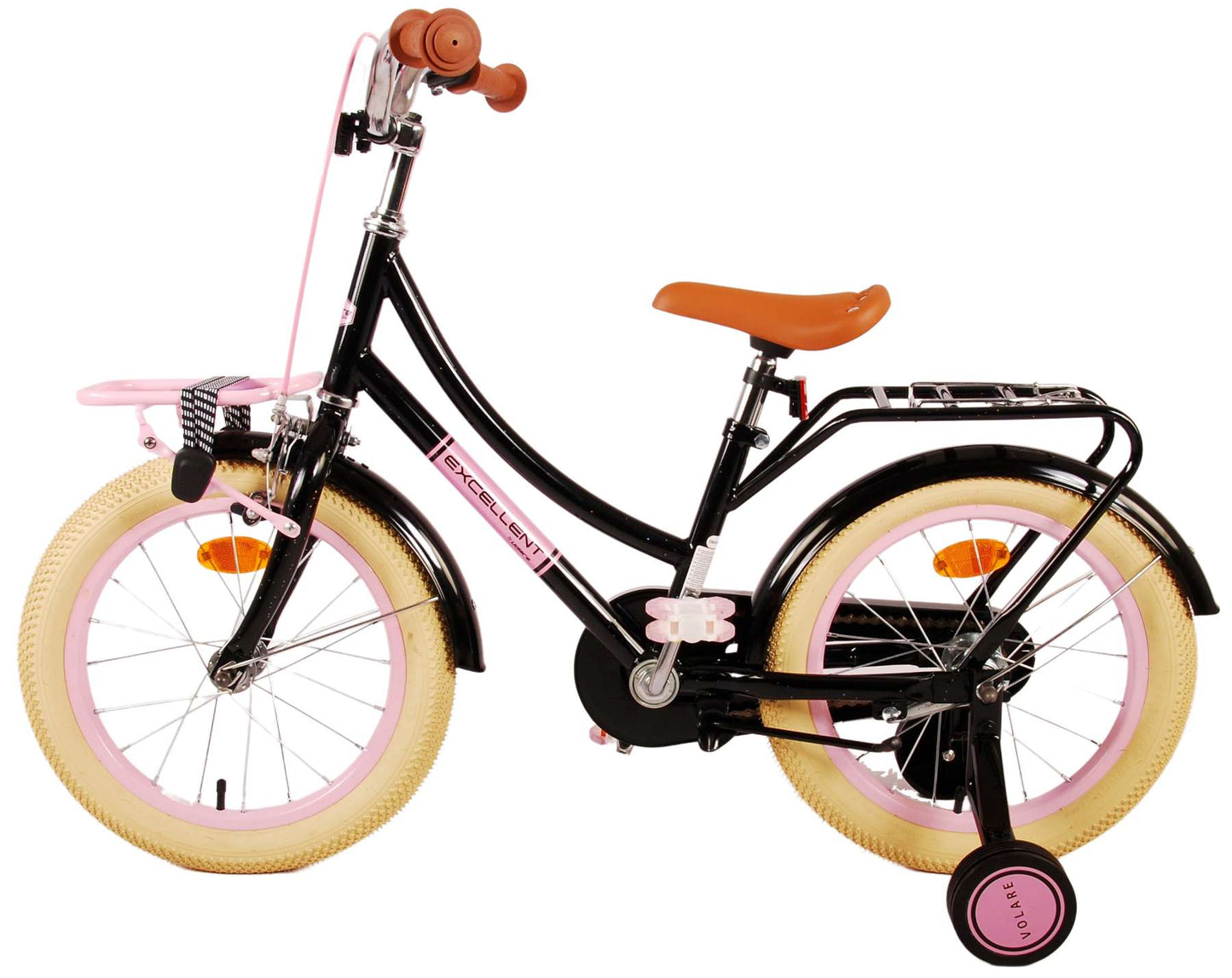 Volare Excellent Svart 95% assembled 16 tum – Barncykel med stödhjul