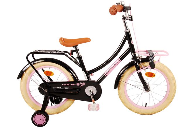 Volare Excellent Svart 95% assembled 16 tum – Barncykel med stödhjul