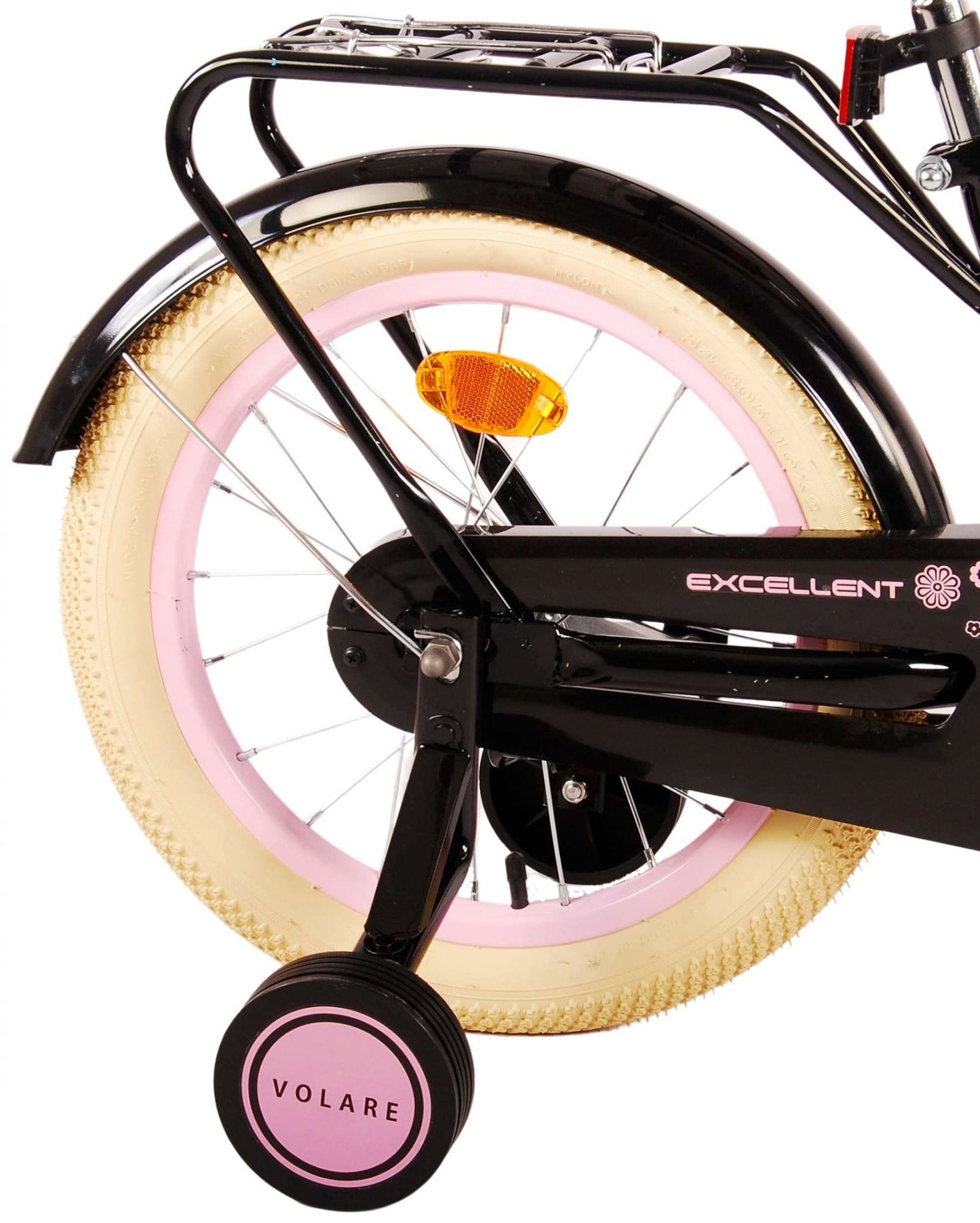 Volare Excellent Svart 95% assembled 16 tum – Barncykel med stödhjul