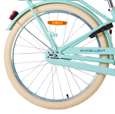 Volare Excellent Barncykel 24 tum, Grön - Lilla Cykelbutiken