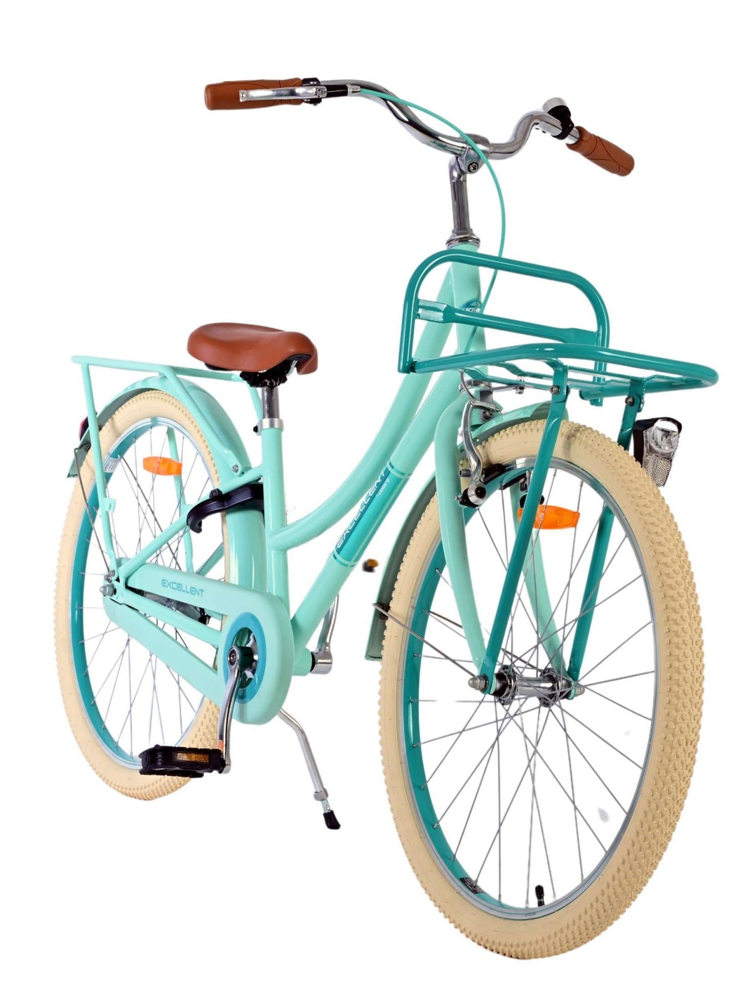 Volare Excellent Barncykel 24 tum, Grön - Lilla Cykelbutiken