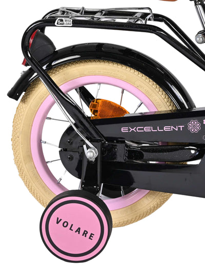 Volare Excellent Barncykel 12 tum, Svart - För barn 3-4 år
