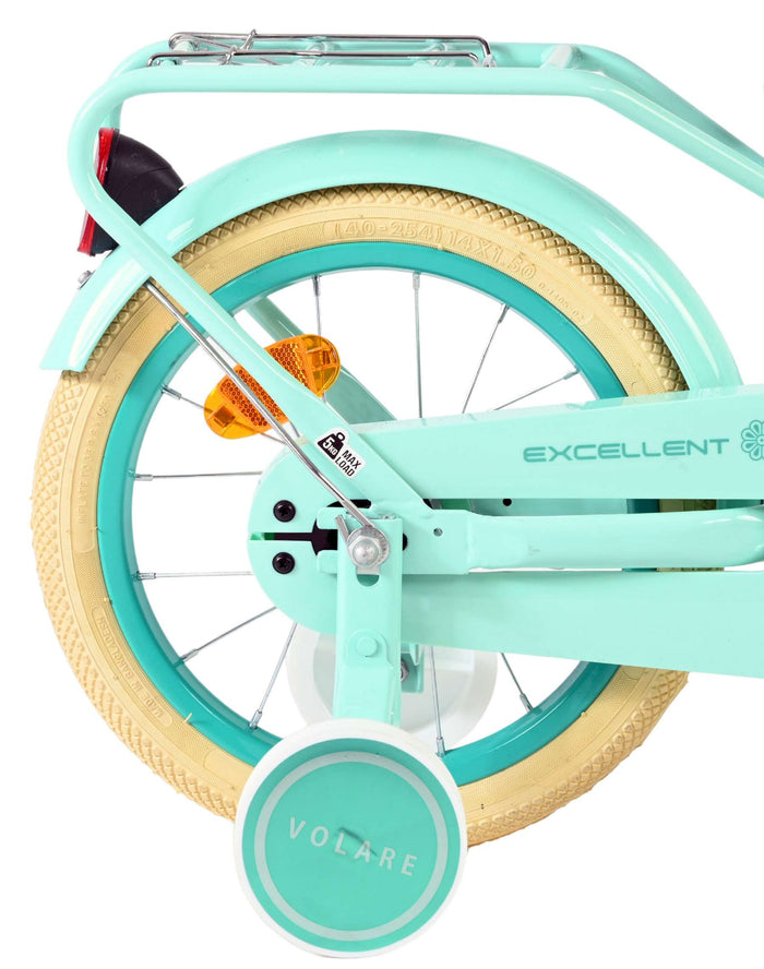 Volare Excellent Barncykel 14 tum, Grön - För barn 5-5 år