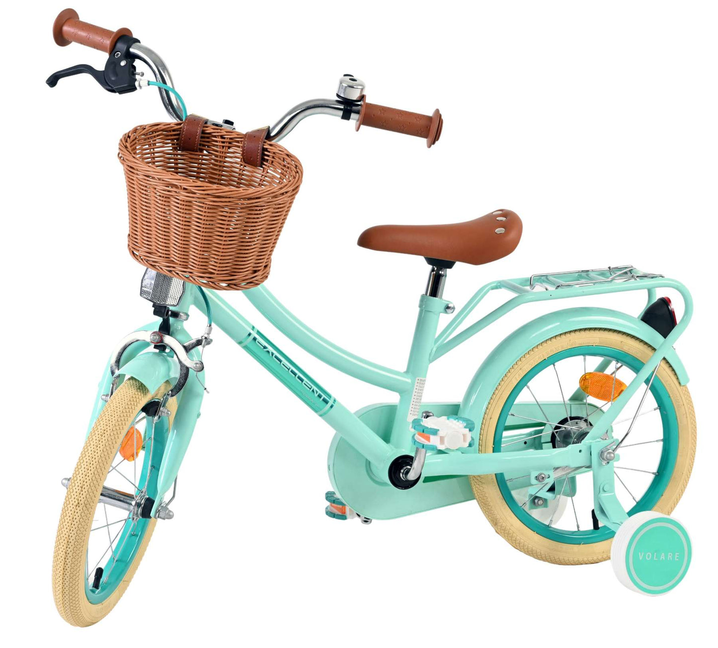 Volare Excellent Barncykel 14 tum, Grön - För barn 5-5 år