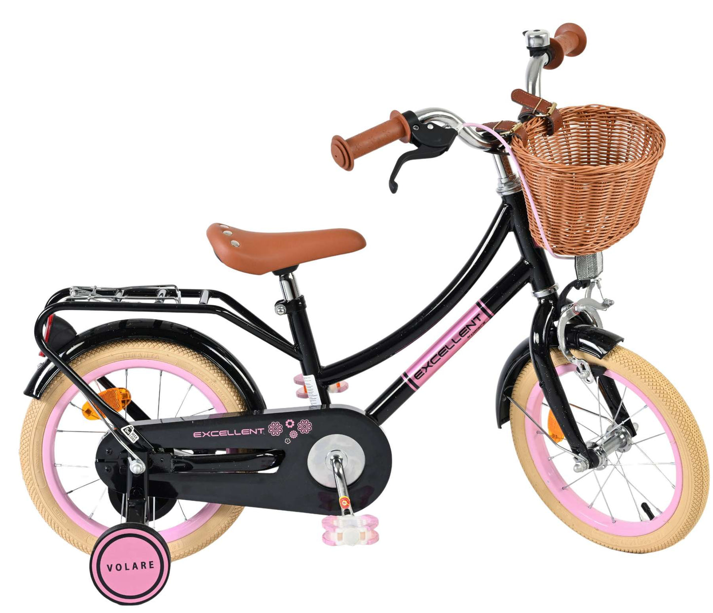 Volare Excellent Barncykel 14 tum, Svart - För barn 5-5 år