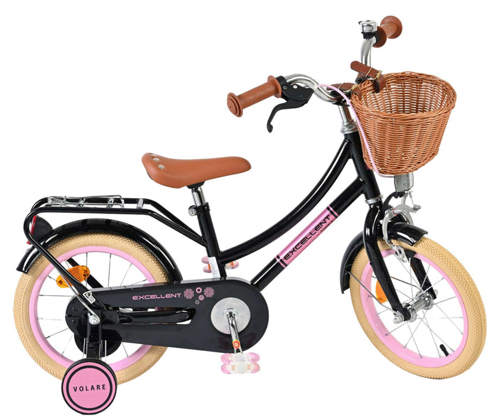 Volare Excellent Barncykel 14 tum, Svart - För barn 5-5 år