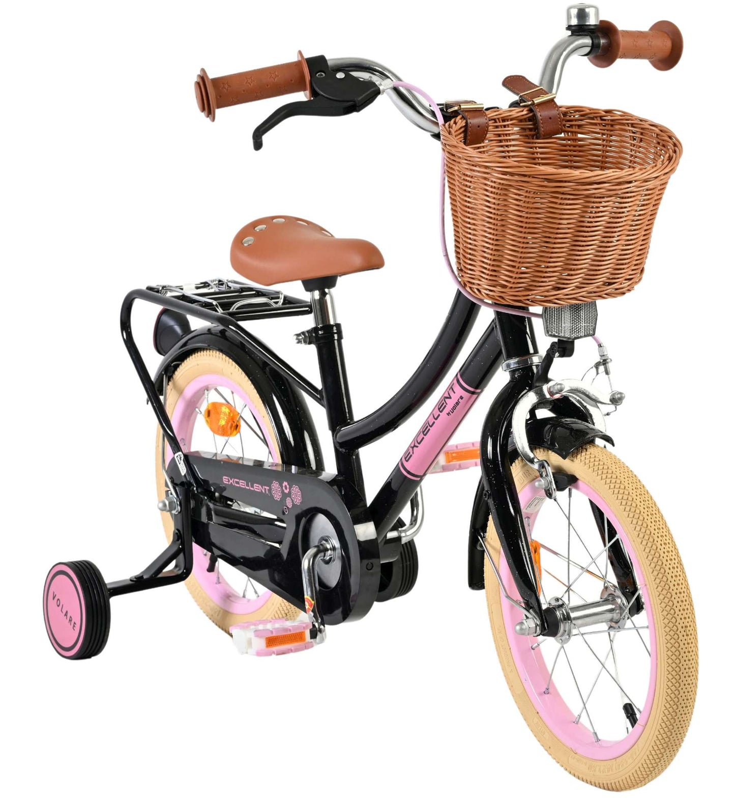 Volare Excellent Barncykel 14 tum, Svart - För barn 5-5 år