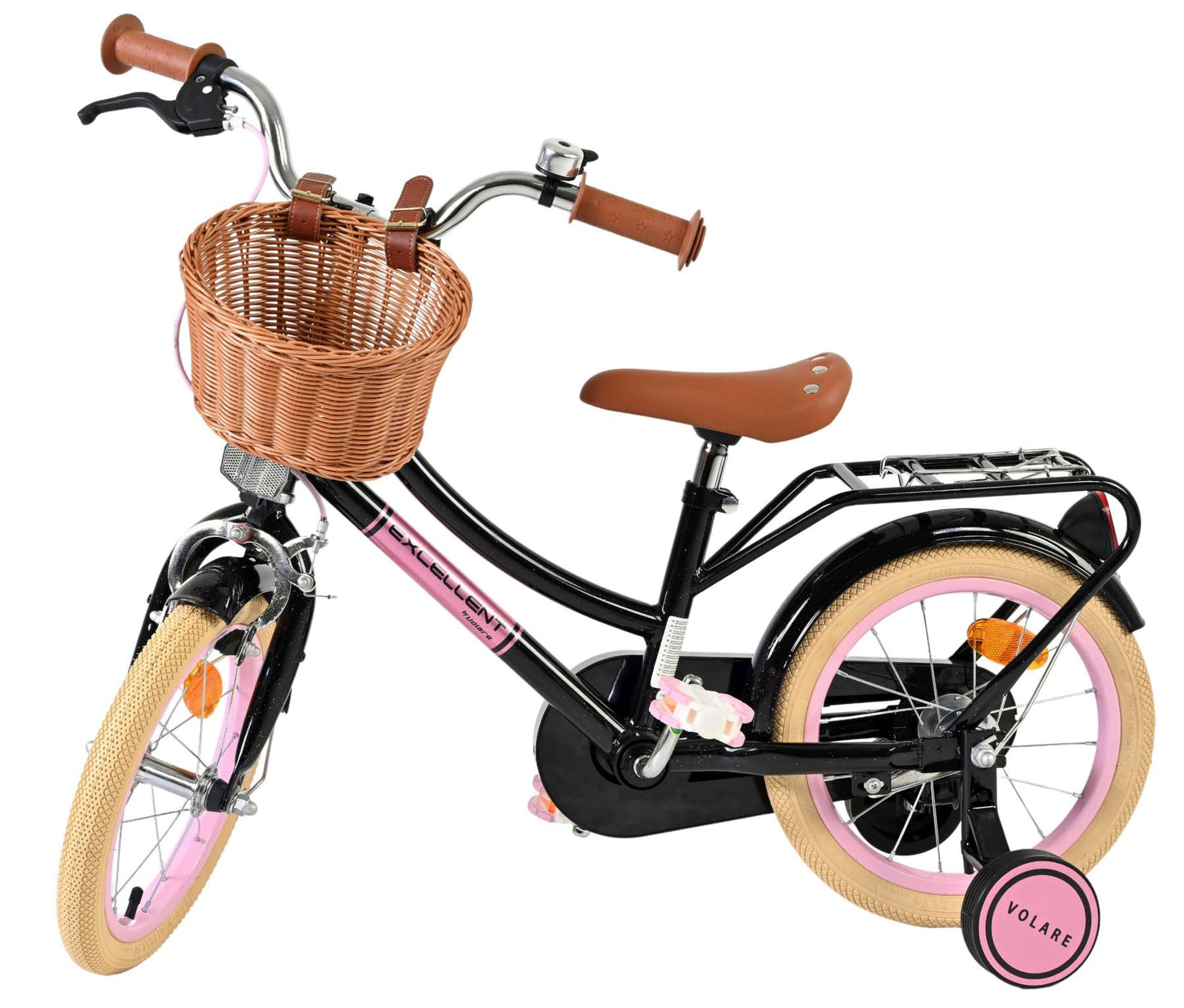 Volare Excellent Barncykel 14 tum, Svart - För barn 5-5 år