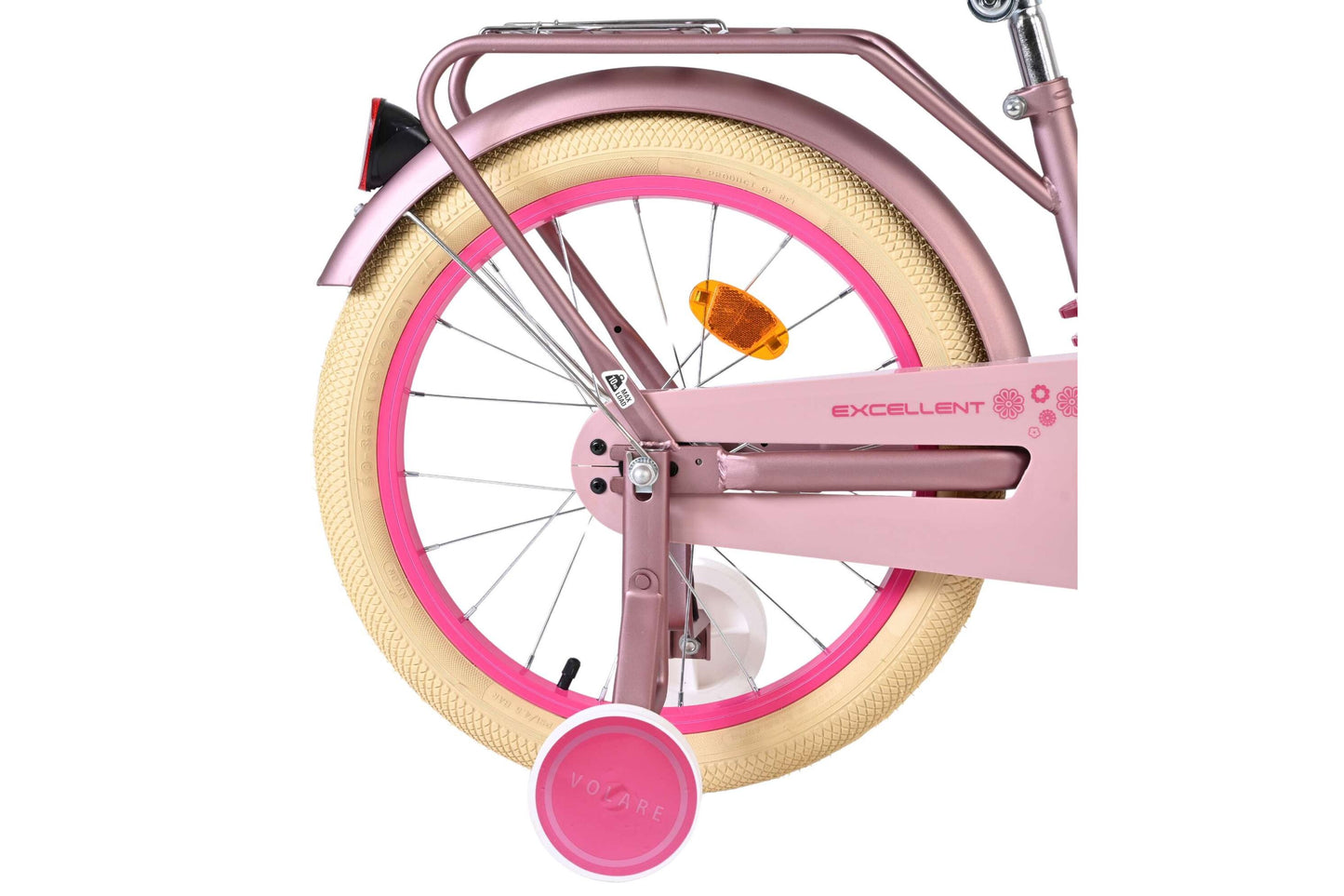 Volare Excellent 18-tums Tjejcykel, Matt Rosa -  För barn 4–7 år