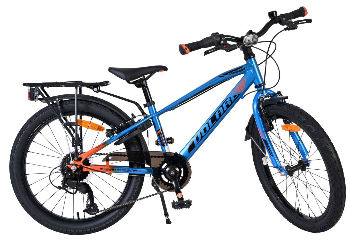 Volare Explorer Barncykel 20 tum, 7 växlar, dubbla handbromsar, Blå - För barn 6-8 år