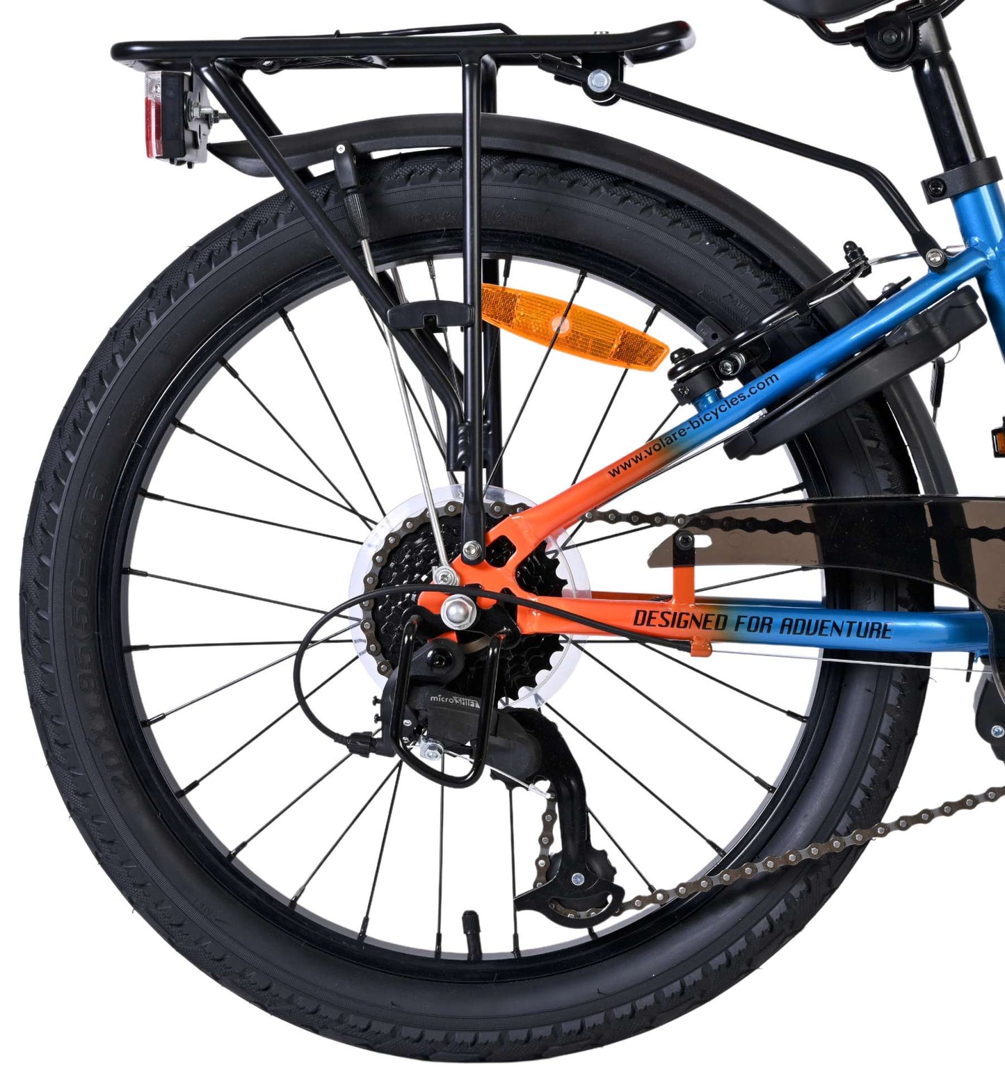 Volare Explorer Barncykel 20 tum, 7 växlar, dubbla handbromsar, Blå - För barn 6-8 år