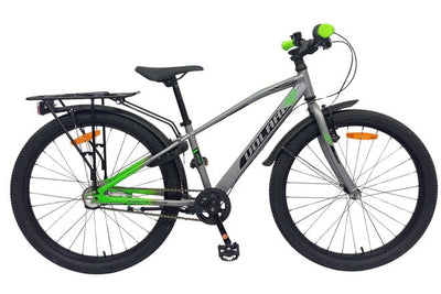 Volare Explorer Barncykel 24 tum, 18 växlar, dubbla handbromsar, Grå - För barn 8-10 år