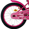 Volare Lovely 18 tum Barncykel för Tjejer – Med Korg, Handbroms & Stödhjul, Rosa - För barn 4-7 år