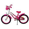 Volare Lovely 18 tum Barncykel för Tjejer – Med Korg, Handbroms & Stödhjul, Rosa - För barn 4-7 år