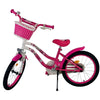 Volare Lovely 18 tum Barncykel för Tjejer – Med Korg, Handbroms & Stödhjul, Rosa - För barn 4-7 år