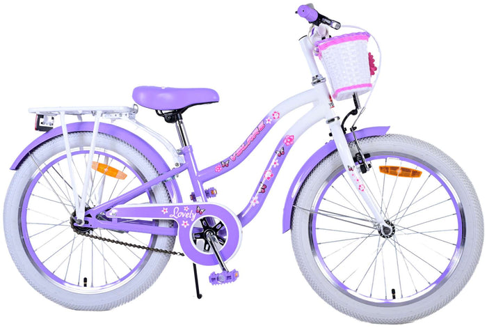Volare Lovely Barncykel 20 tum, Lila - Lilla Cykelbutiken