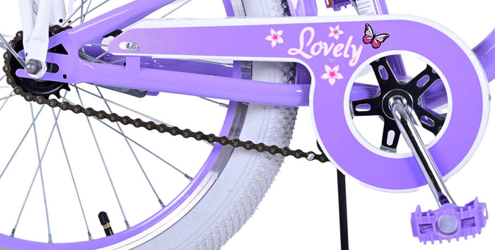 Volare Lovely Barncykel 20 tum, Lila - Lilla Cykelbutiken