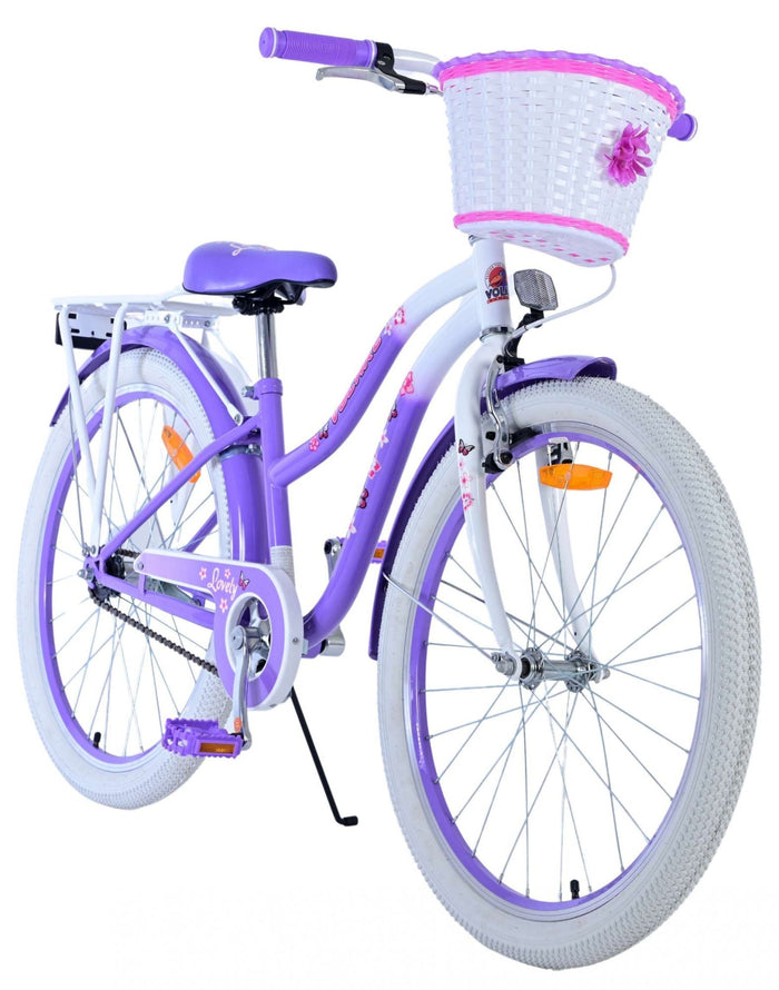 Volare Lovely Barncykel 24 tum, Lila - Lilla Cykelbutiken