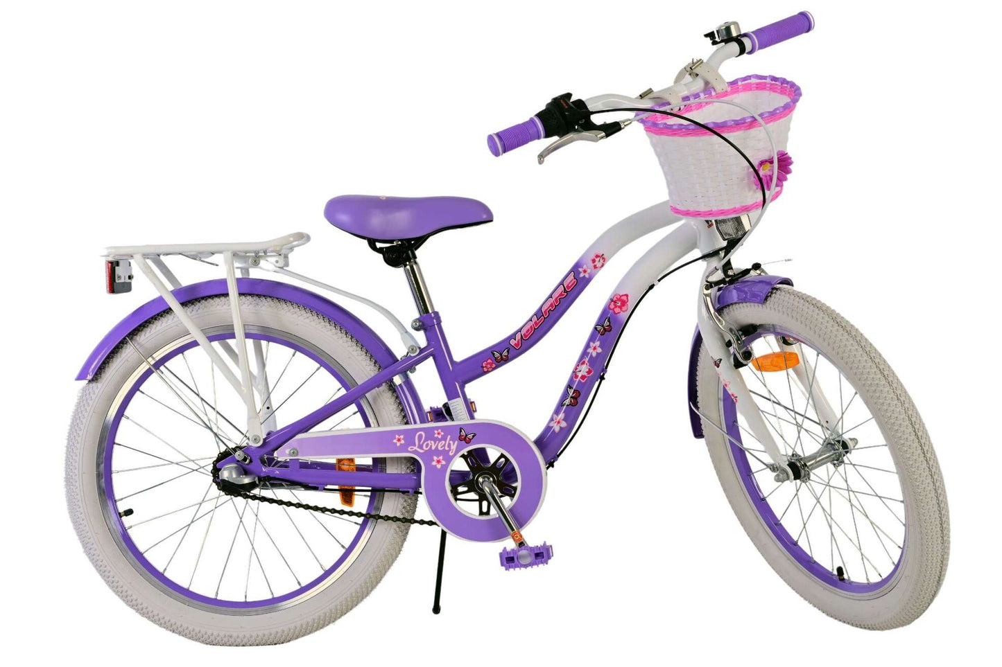 Volare Lovely 20 tum Barncykel för Tjejer – Med 3 Växlar, Handbroms - För barn 6-8 år