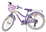 Volare Lovely Barncykel 24 tum, Lila 7 Växlar - Lilla Cykelbutiken