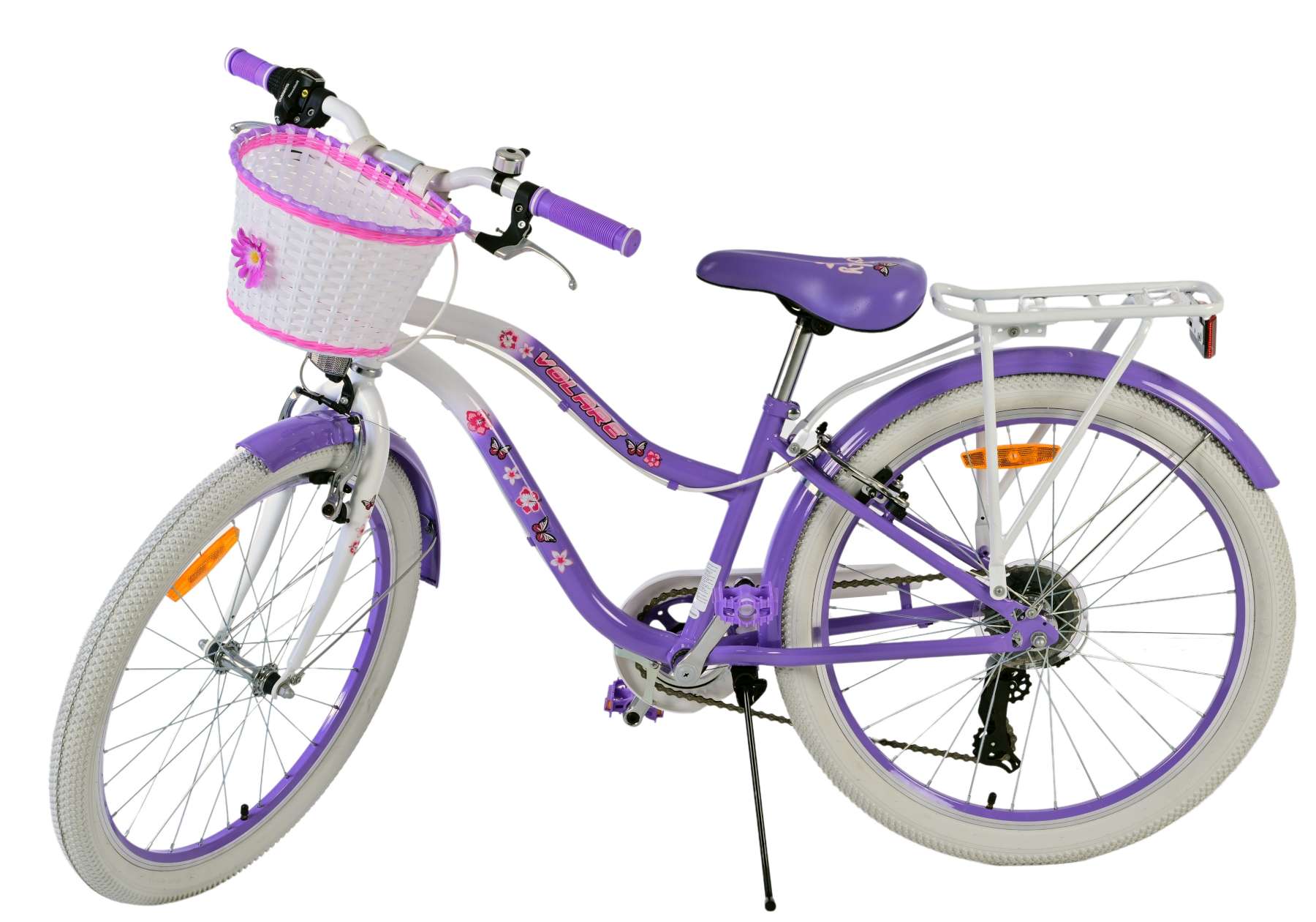 Volare Lovely Barncykel 24 tum, Lila 7 Växlar - Lilla Cykelbutiken
