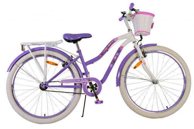 Volare Lovely Barncykel Två Handbromsar 26 tum, Lila - Lilla Cykelbutiken
