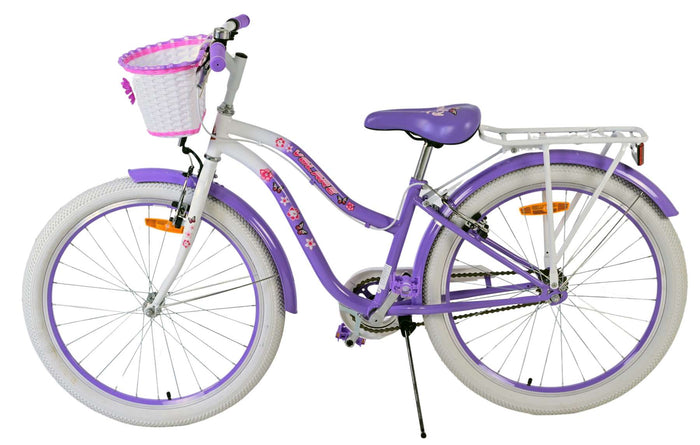 Volare Lovely Barncykel Två Handbromsar 24 tum, Lila - Lilla Cykelbutiken