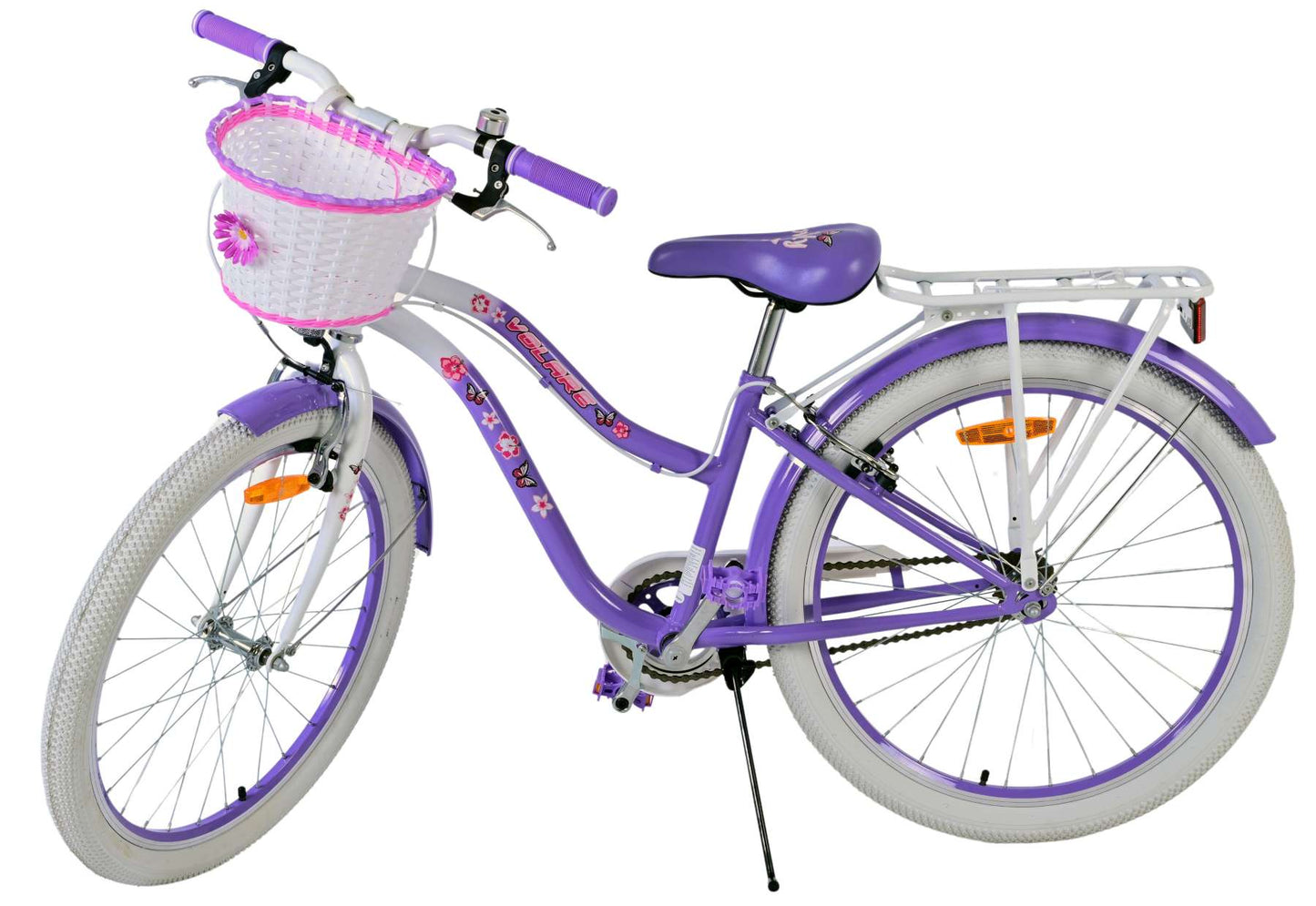 Volare Lovely Barncykel Två Handbromsar 24 tum, Lila - Lilla Cykelbutiken