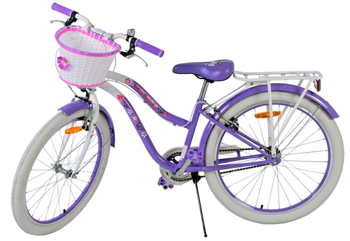 Volare Lovely Barncykel Två Handbromsar 24 tum, Lila - Lilla Cykelbutiken