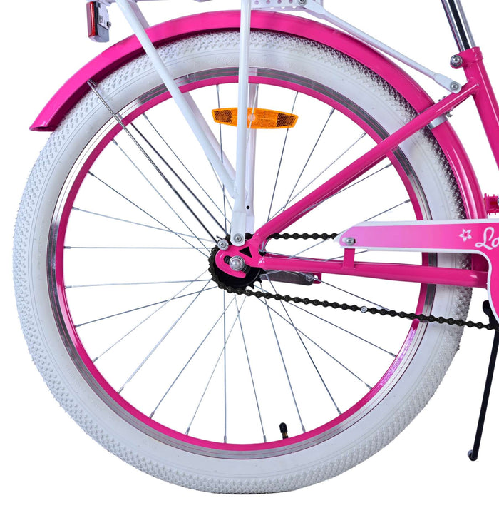Volare Lovely Barncykel 24 tum, Rosa - Lilla Cykelbutiken
