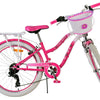 Volare Lovely Barncykel 24 tum, Rosa 7 Växlar - Lilla Cykelbutiken