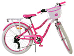Volare Lovely Barncykel 24 tum, Rosa 7 Växlar - Lilla Cykelbutiken