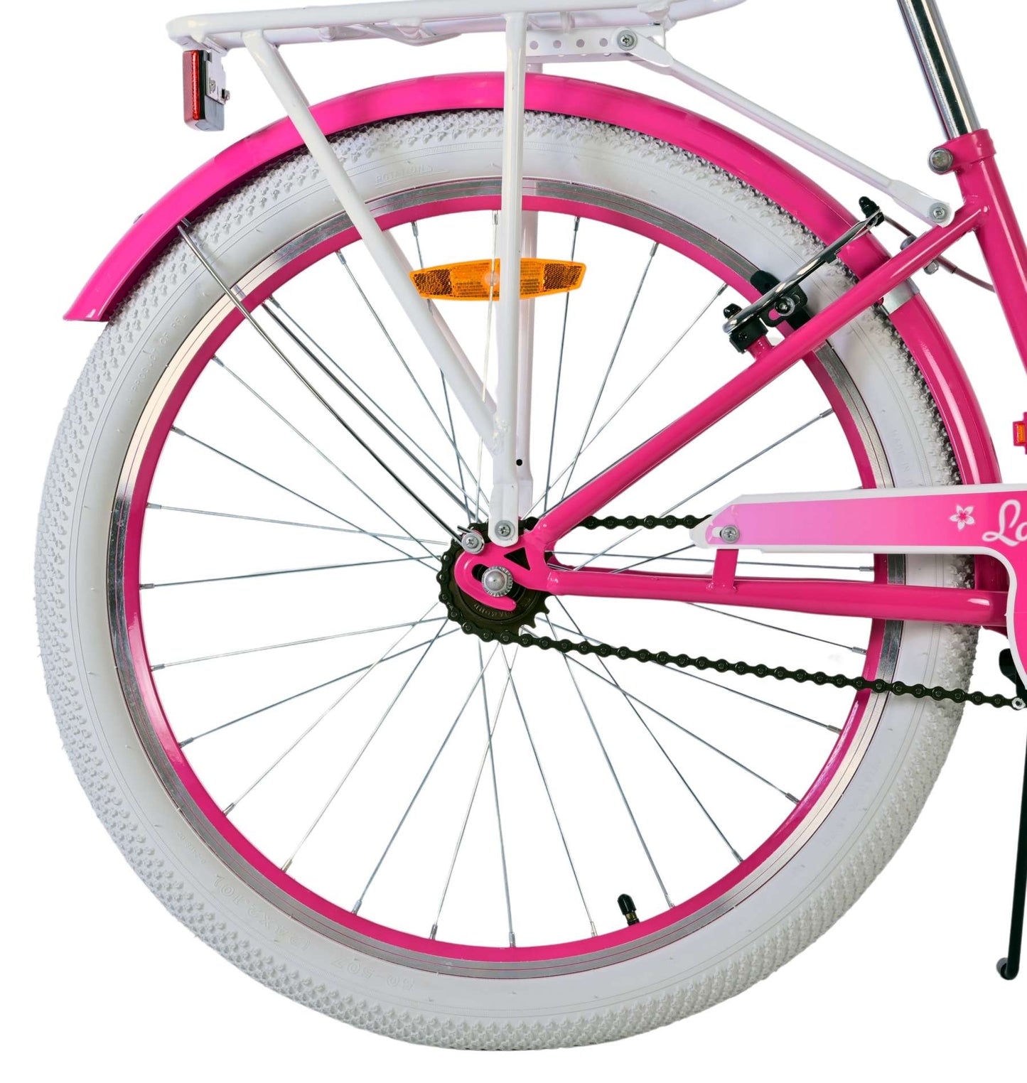 Volare Lovely Barncykel Två Handbromsar 24 tum, Rosa - Lilla Cykelbutiken