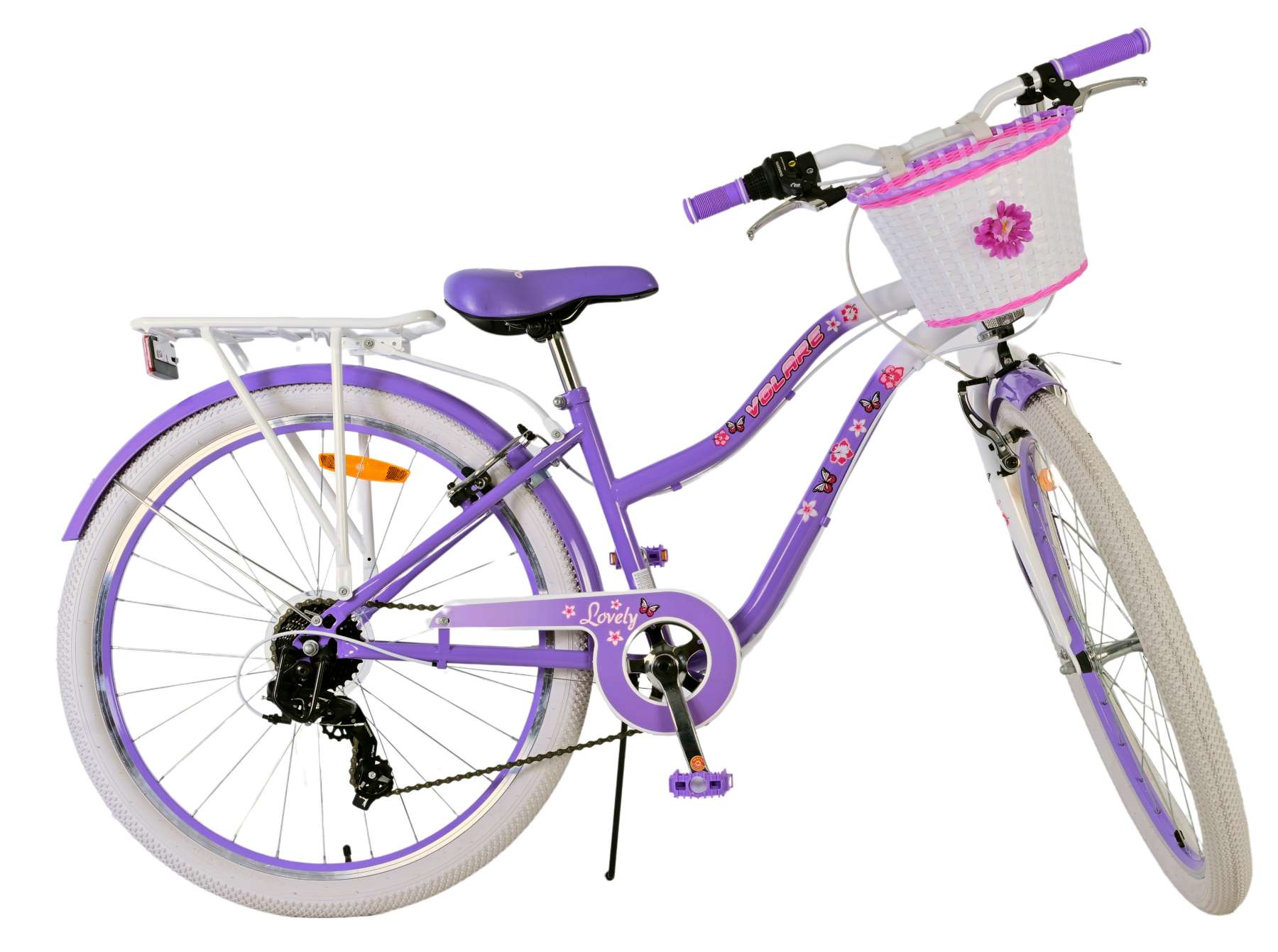 Volare Lovely Barncykel 26 tum, Lila 7 Växlar - Lilla Cykelbutiken