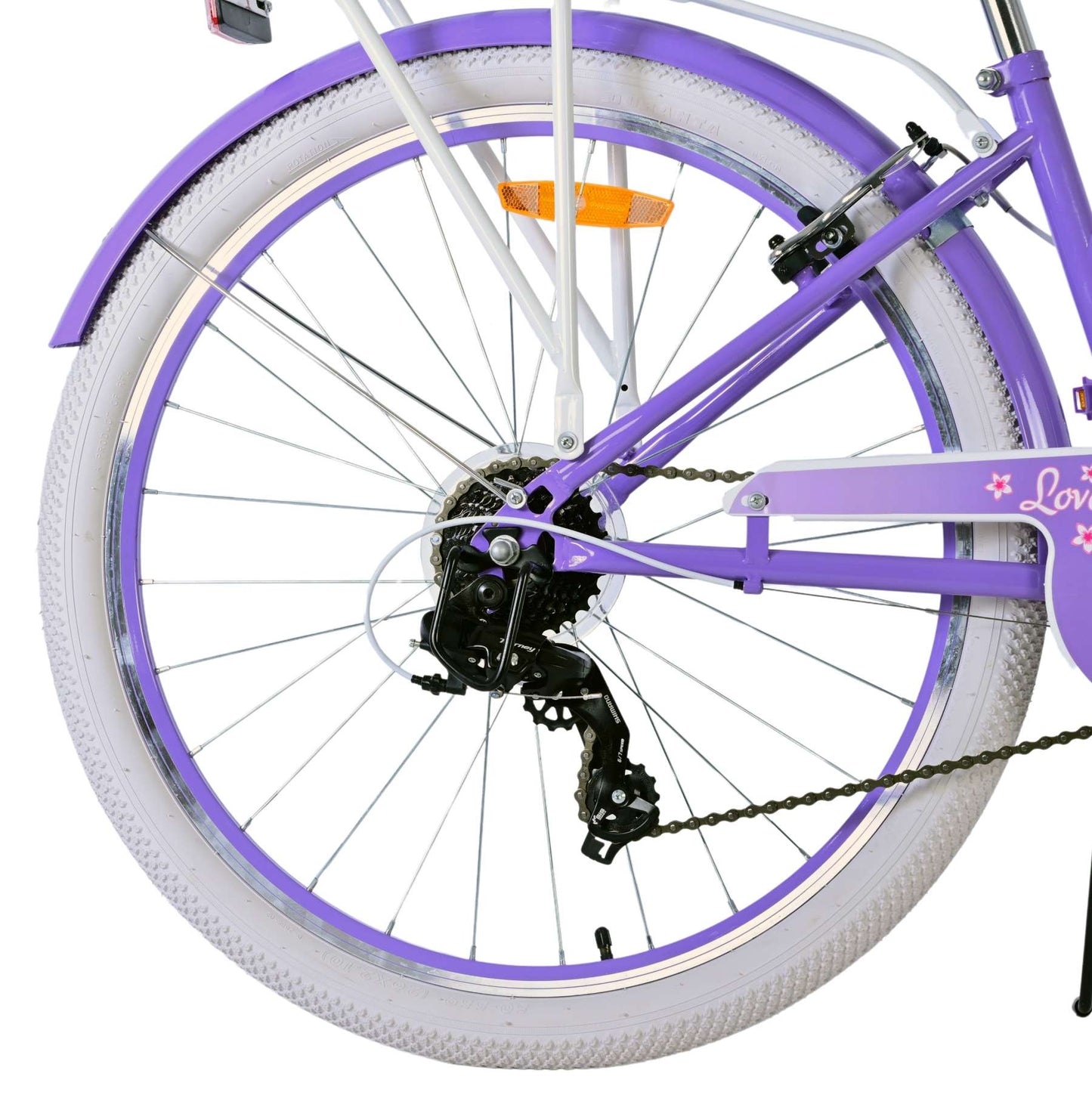 Volare Lovely Barncykel 26 tum, Lila 7 Växlar - Lilla Cykelbutiken