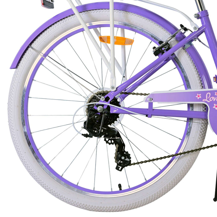 Volare Lovely Barncykel 26 tum, Lila 7 Växlar - Lilla Cykelbutiken