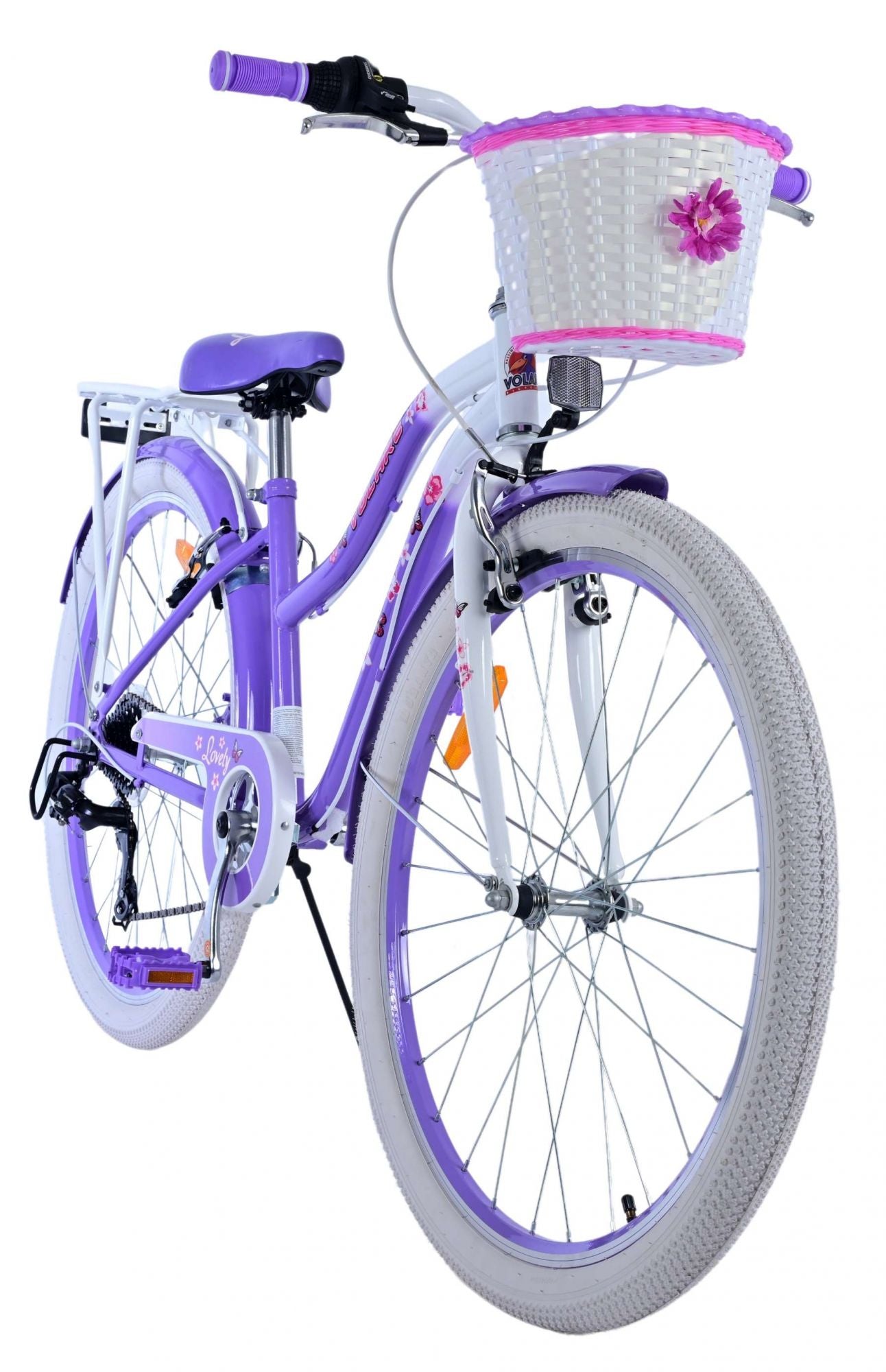 Volare Lovely Barncykel 26 tum, Lila 7 Växlar - Lilla Cykelbutiken