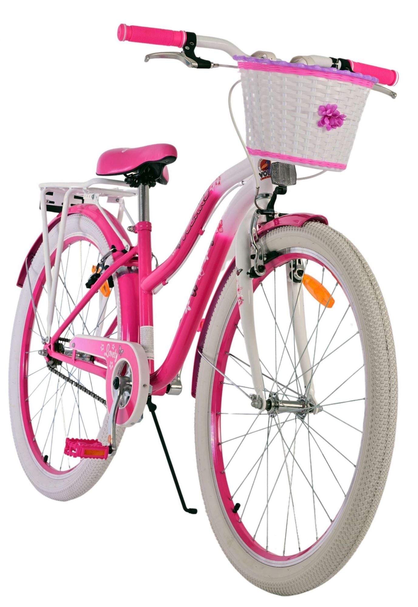 Volare Lovely Barncykel Två Handbromsar 26 tum, Rosa - Lilla Cykelbutiken