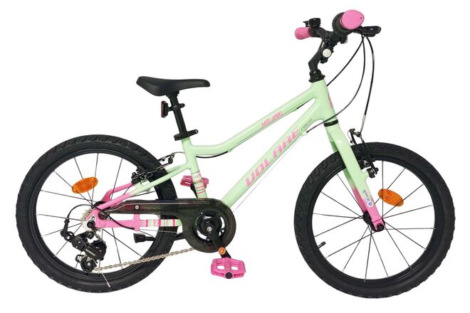 Volare Milano Barncykel 20 tum, 6 växlar, dubbla handbromsar, Mint - För barn 6-8 år