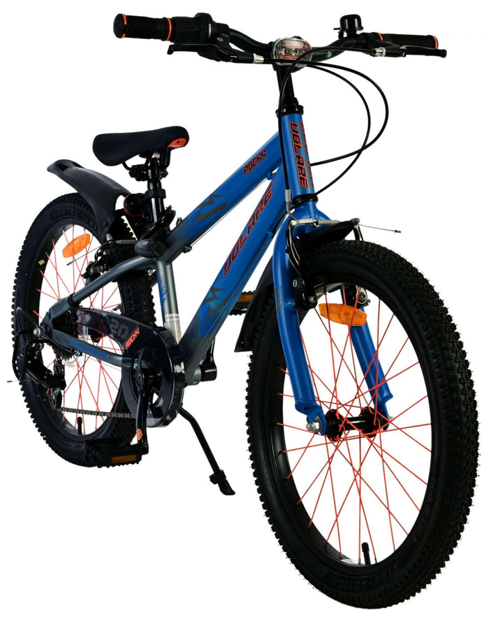 Volare Rocky Barncykel 20 Tum, 7 Växlar, Blå - Lilla Cykelbutiken