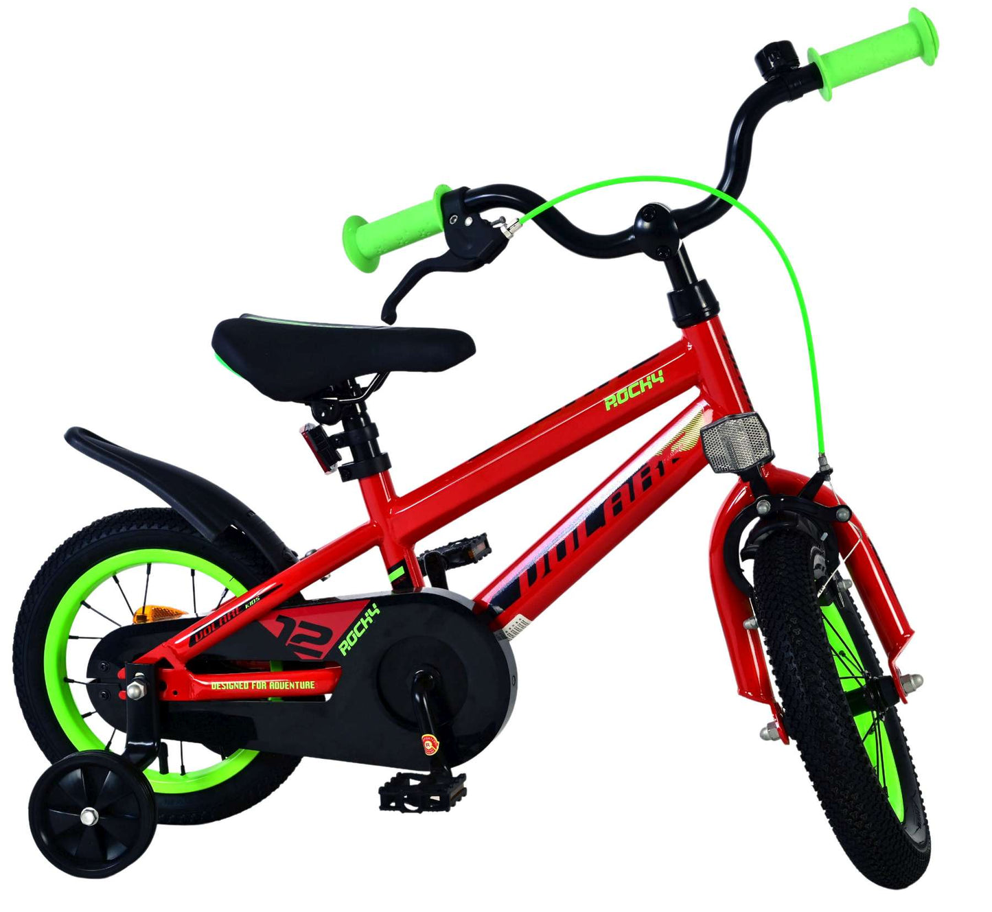 Volare Rocky Kids' Röd 12 tum – Barncykel med två handbromsar