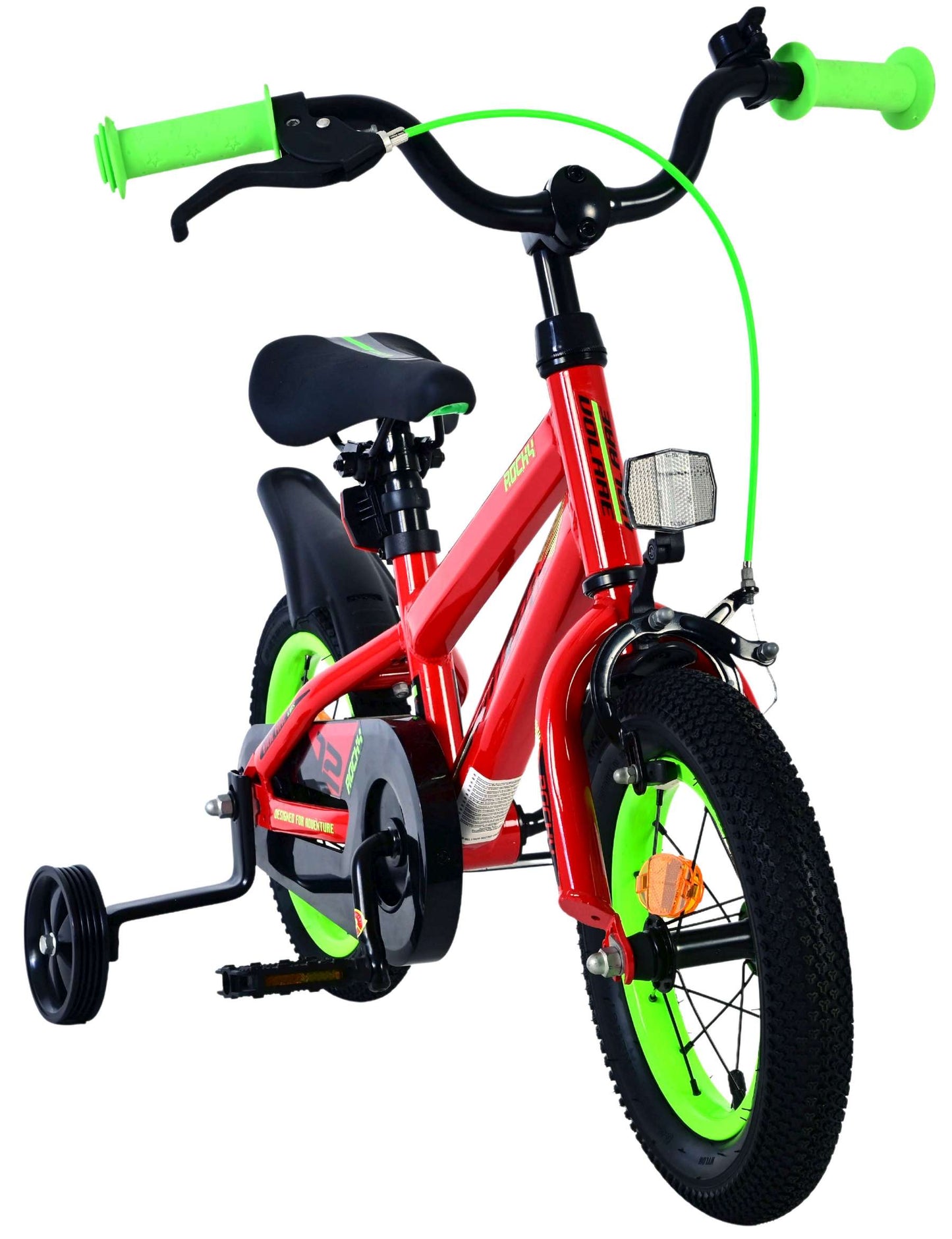 Volare Rocky Kids' Röd 12 tum – Barncykel med två handbromsar