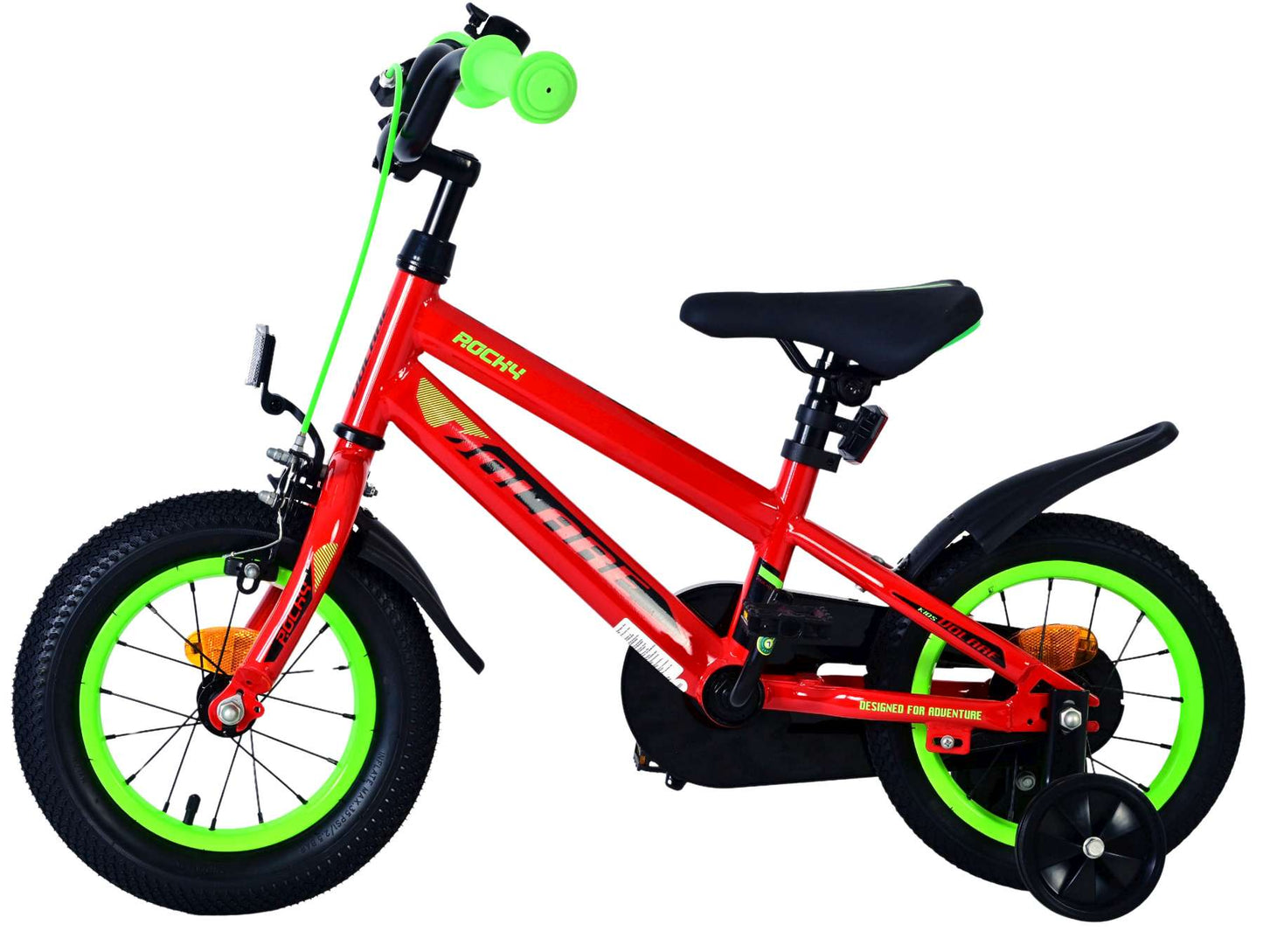 Volare Rocky Kids' Röd 12 tum – Barncykel med två handbromsar