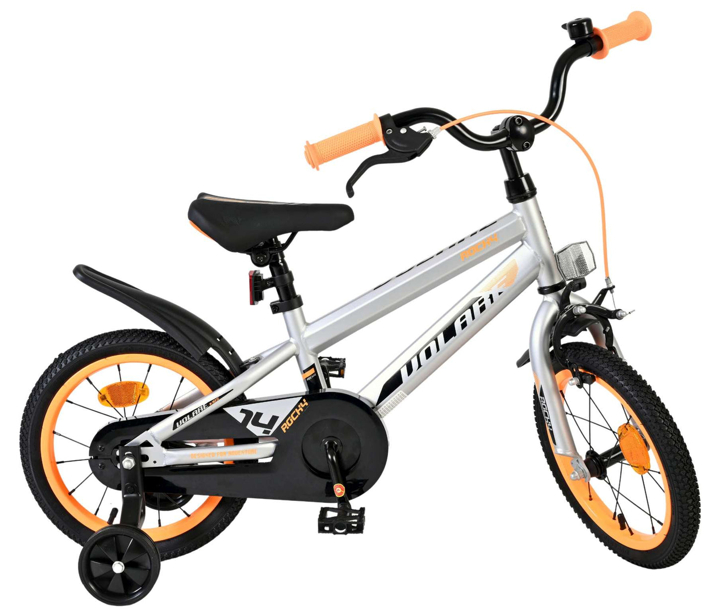 Volare Rocky Barncykel 14 tum, Grå - För barn 5-5 år