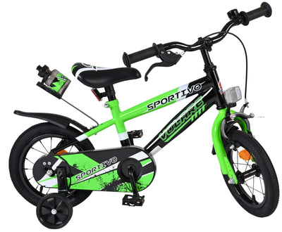 Volare Sportivo Barncykel 12 tum, Grön - För barn 3-4 år