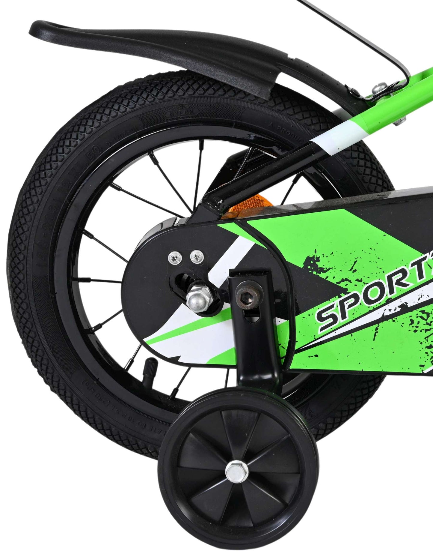 Volare Sportivo Barncykel 12 tum, Grön - För barn 3-4 år