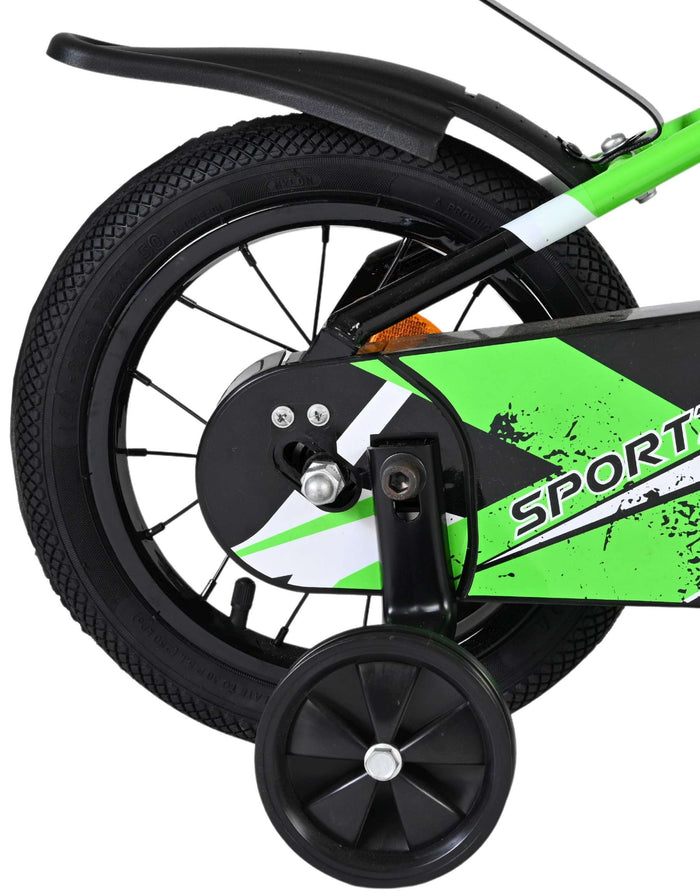 Volare Sportivo Barncykel 12 tum, Grön - För barn 3-4 år