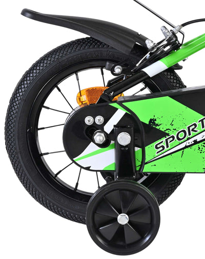 Volare Sportivo Barncykel 12 tum, dubbla handbromsar, Grön - För barn 3-4 år