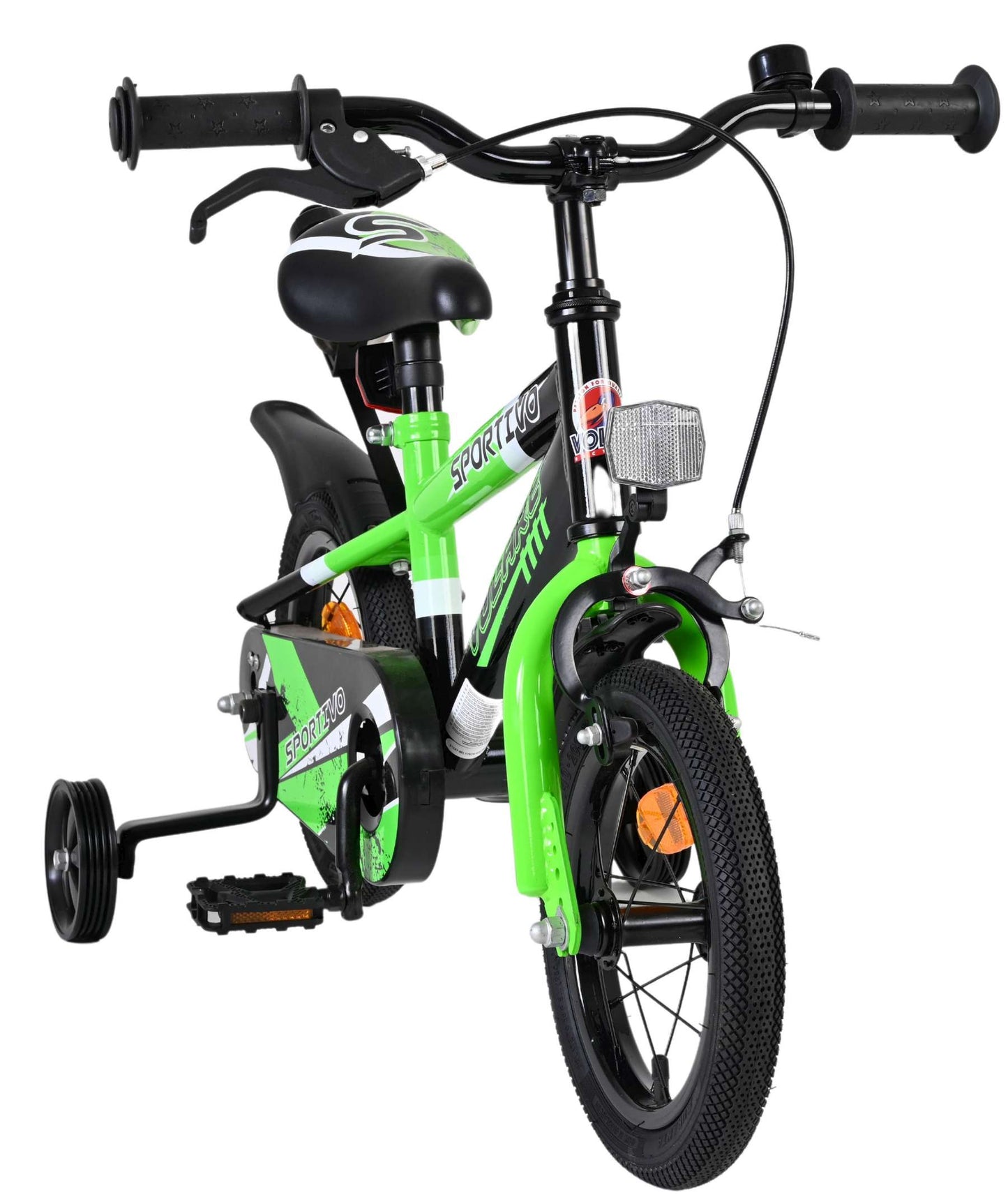 Volare Sportivo Barncykel 12 tum, Grön - För barn 3-4 år