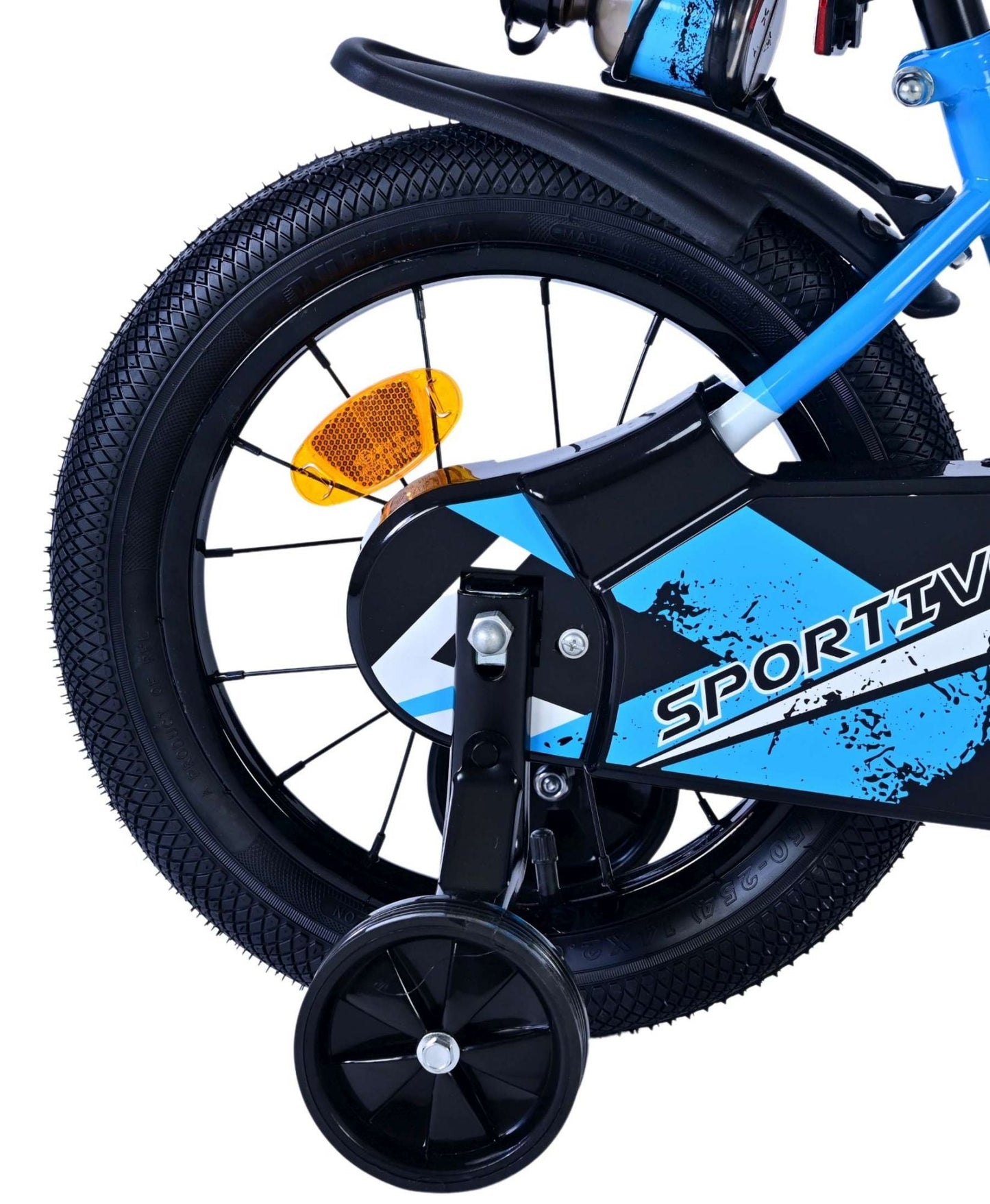 Volare Sportivo Barncykel 14 tum, Blå Svart - Lilla Cykelbutiken